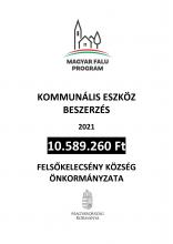 Magyar Falu Program keretében Kommunális eszköz beszerzése - 2021. című MFP-KOEB/2021 kódszámú pályata